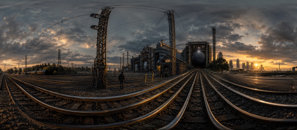 The artwork extended into a wide panoramic image